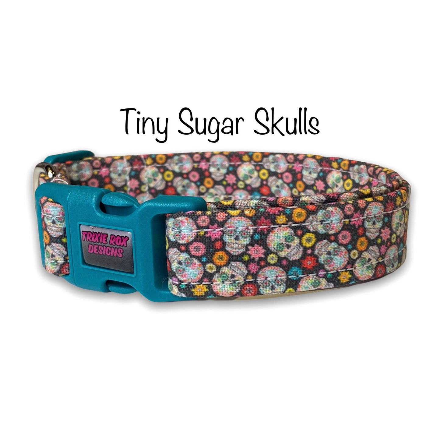Sugar skull dog collar, dog collar, sugar skulls, skull dog collar, day of the dead, eco friendly collar, washable, adjustable, cat collar