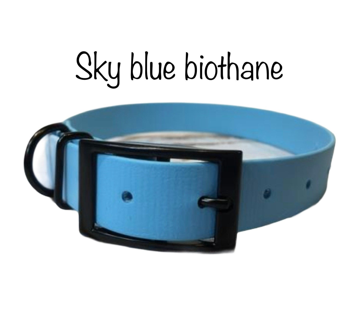 Biothane dog collar, blue dog collar, dog collar, buckle dog collar, waterproof collar, dog collar boy, sky blue, rose gold hardware