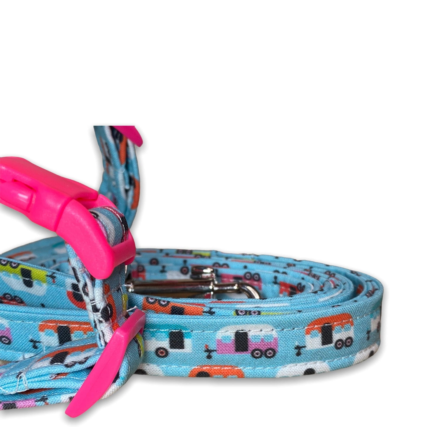Camper dog harness and leash set, step in dog harness, standard Roman harness, tiny campers, adjustable dog harness, fabric dog harness