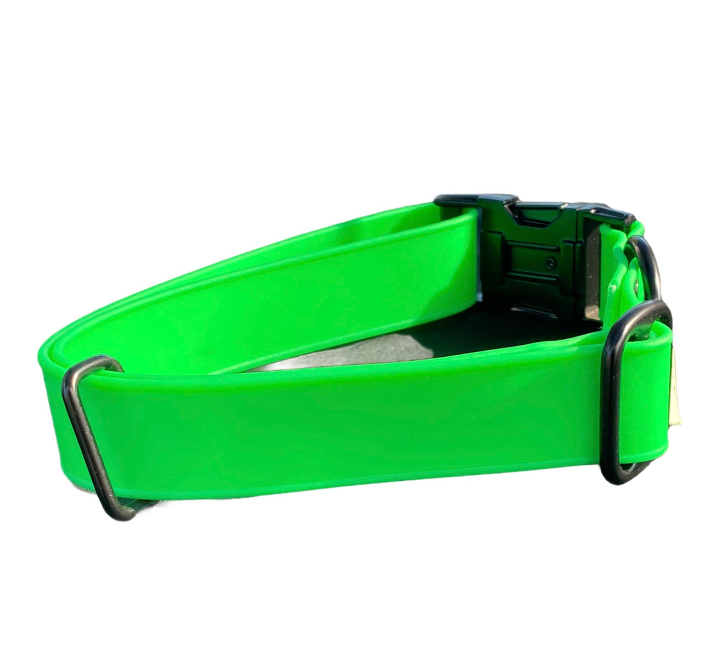 Biothane dog collar, green dog collar, dog collar, buckle dog collar, waterproof collar, Adjustable Biothane Dog Collar, metal dog hardware