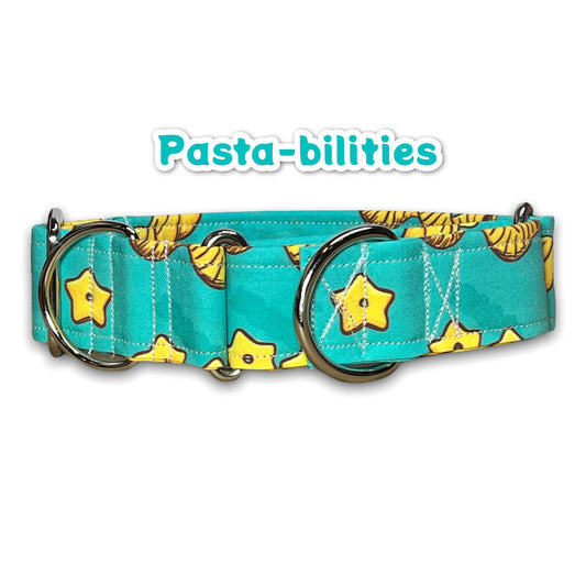 Pasta Martingale dog collar, adjustable martingale dog collar, choke collar, washable martingale collar, noodles, funny martingale collar