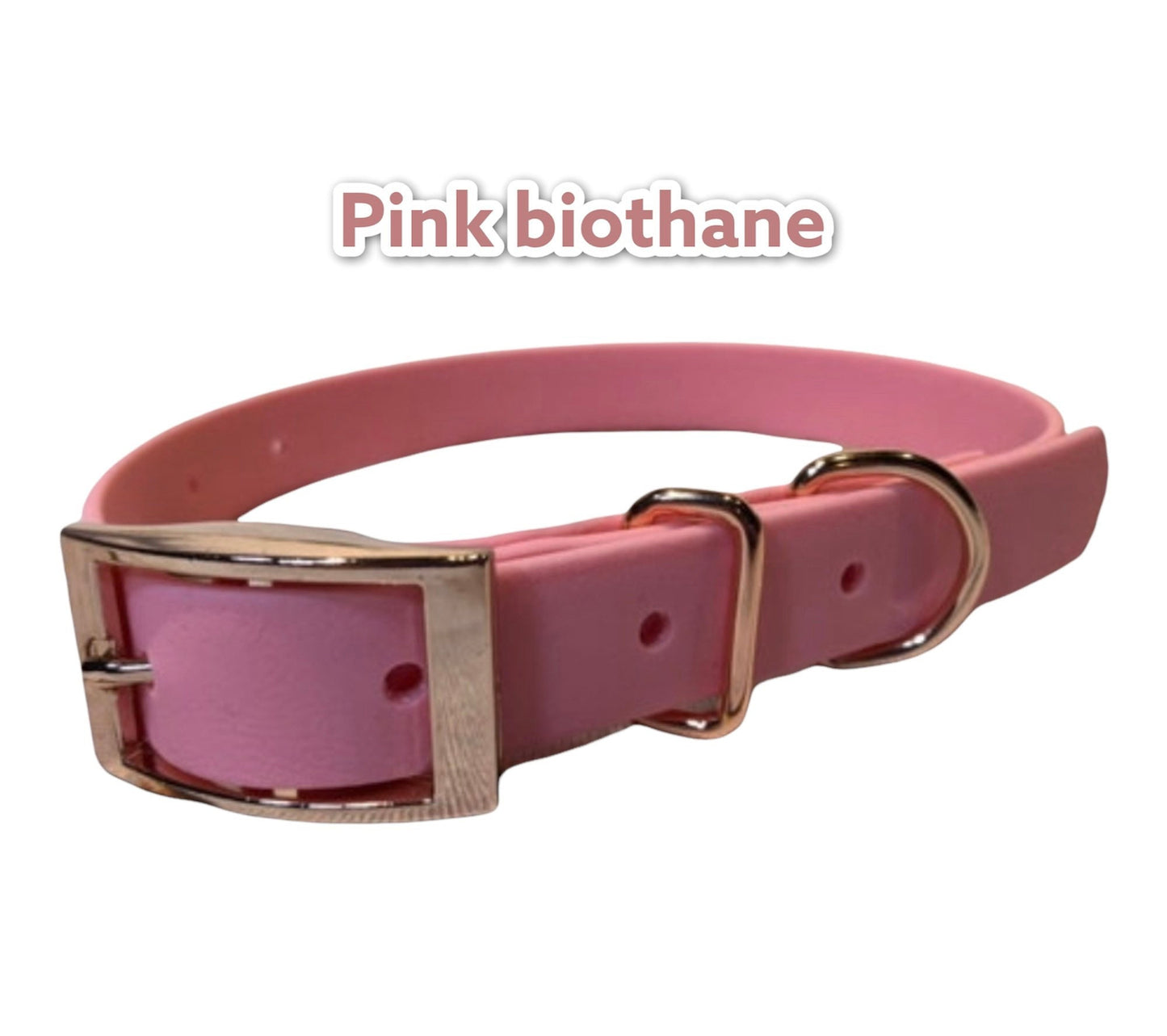 Biothane dog collar, pink dog collar, dog collar, buckle dog collar, waterproof collar, pink, rose gold hardware, dog collar girl